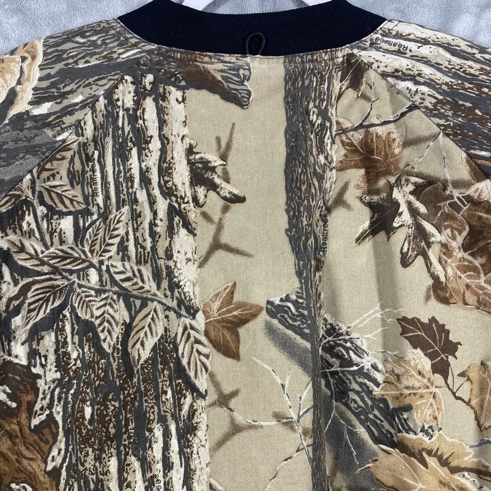 Cabela's Outdoor Gear Reversible Camo Insulated Jacket Men's Large Bomber Coat‎